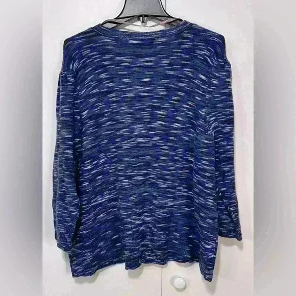 Lane Bryant Women Multicolored Cobalt Blue Button Up Sweater Cardigan Size 22/24 - Picture 3 of 10